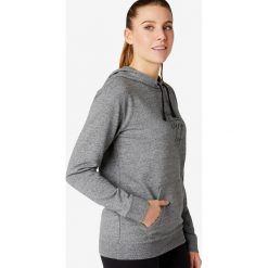 Bluza Gym & Pilates 500 damska. Szare bluzy damskie DOMYOS, xs, bez wzorów, z elastanu, bez rękawów, bez kaptura, na jogę i pilates. Za 64,99 zł.