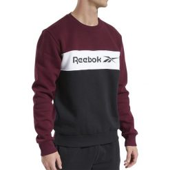 REEBOK CLASSICS LINEAR CREW > FT7337. Bluzy męskie Reebok, xl, z aplikacjami, z bawełny, street, z okrągłym kołnierzem, bez rękawów, bez kaptura. Za 169,99 zł.