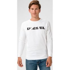 Diesel S-Orestes-Bro Bluza Biały. Białe bluzy męskie Diesel, s, z nadrukiem, z bawełny, bez kołnierzyka, bez rękawów, bez kaptura. Za 430,95 zł.