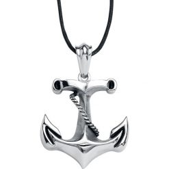 EtNox Hard and Heavy Big Anchor Naszyjnik srebrny. Szare naszyjniki męskie marki etNox Hard and Heavy, srebrne. Za 62,90 zł.
