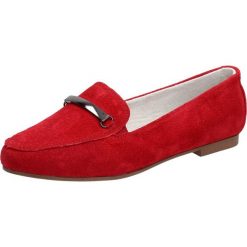 Skórzane mokasyny damskie FILIPPO DP1209 RED. Czerwone mokasyny damskie FILIPPO, klasyczne, na obcasie. W wyprzedaży za 139,00 zł.