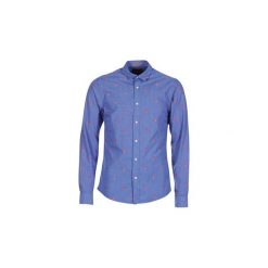 Koszule z długim rękawem Scotch Soda AVECO. Niebieskie koszule męskie marki Scotch & Soda, xl, bez wzorów, bez kołnierzyka, z długim rękawem. Za 359,20 zł.