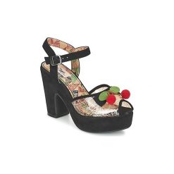Sandały Miss L'Fire CALYPSO. Czarne sandały damskie Miss L'Fire, bez wzorów, bez obcasa, bez zapięcia. Za 329,50 zł.