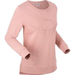 Bluzy damskie: Bluza z tłoczonym motywem, długi rękaw bonprix stary jasnoróżowy