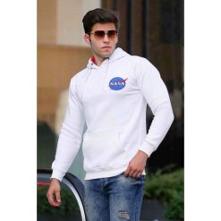 Bluza męska NASA WHITE. Białe bluzy męskie Bluza męska NASA WHITE, s, bez wzorów, bez kołnierzyka, bez rękawów, bez kaptura. W wyprzedaży za 79,00 zł.