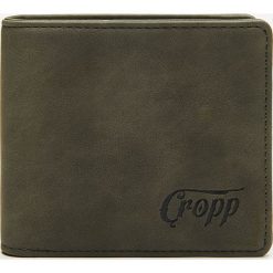 Portfel z eko skóry - Szary. Szare portfele męskie marki Cropp, ze skóry. Za 39,99 zł.