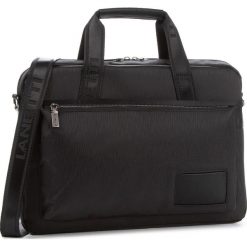 Torba na laptopa LANETTI - RM0878 Black. Czarne torby męskie skórzane Lanetti, bez wzorów, ze skóry ekologicznej. Za 139,99 zł.