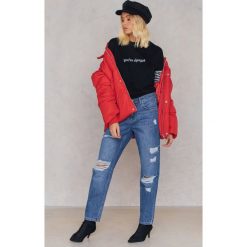 Trendyol Jeansy boyfriend z rozdarciami - Blue. Niebieskie boyfriendy damskie marki Trendyol, z bawełny. W wyprzedaży za 66,57 zł.