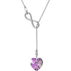 Naszyjniki damskie: Srebrny naszyjnik z kryształem Swarovski
