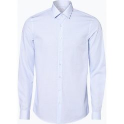Calvin Klein - Koszula męska, niebieski. Czarne koszule męskie na spinki marki Calvin Klein, z bawełny, z klasycznym kołnierzykiem, z długim rękawem. Za 299,95 zł.