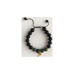 Bransoletka z zębem rekina. Czarne bransoletki męskie Iluzja jewellery, z onyksem, srebrne. Za 129,00 zł.