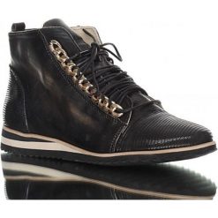 Sneakersy skórzane (37). Czarne sneakersy damskie . Za 199,00 zł.