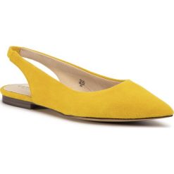 Sandały CAPRICE - 9-29400-24 Yellow Suede 641. Żółte klapki damskie Caprice, bez wzorów, ze skóry, bez obcasa, na obcasie. W wyprzedaży za 189,00 zł.