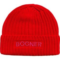 Czapka BOGNER ENIO. Czerwone czapki męskie Bogner, bez wzorów, z dzianiny, sportowe. W wyprzedaży za 225,00 zł.