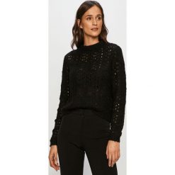 Vero Moda - Sweter. Czarne swetry damskie Vero Moda, s, bez wzorów, z poliesteru, z długim rękawem, długie, bez kaptura. Za 169,90 zł.