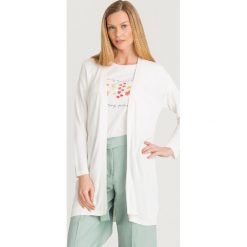 KARDIGAN TRONTO Weekend Max Mara. Białe swetry damskie Weekend Max Mara, s, w paski, z tkaniny. Za 500,00 zł.
