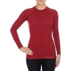 Bluzki sportowe damskie: Brubeck Koszulka damska z długim rękawem Active Wool burgundowa r. L (LS12810)