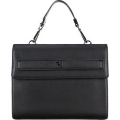 Trussardi Jeans Paprica Medium Cross body bag Czarny. Czarne torebki klasyczne damskie Trussardi Jeans, w paski, z jeansu, bez dodatków. Za 550,95 zł.