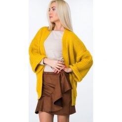 Spódnica zamszowa z falbaną karmel MP81905. Szare spódniczki marki Fasardi, s, z zamszu. Za 59,00 zł.
