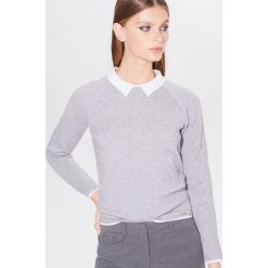 Sweter z kołnierzykiem - Jasny szary. Szare swetry damskie Mohito, s, bez wzorów, bez rękawów, bez kaptura. Za 99,99 zł.