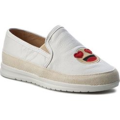 Tenisówki NOBRAND - Bubble 14013 White Emojis. Białe półbuty damskie Nobrand, bez wzorów, ze skóry, bez zapięcia. W wyprzedaży za 199,00 zł.