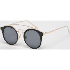 Answear - Okulary. Żółte okulary przeciwsłoneczne damskie marki ANSWEAR, okrągłe. Za 49,90 zł.