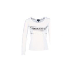 T-shirty z długim rękawem Armani jeans LAMORET. Białe t-shirty damskie marki Armani Jeans, z jeansu. Za 335,20 zł.