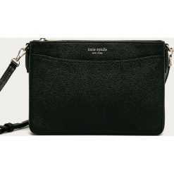 Kate Spade - Torebka skórzana. Czarne listonoszki damskie Kate Spade, w paski, ze skóry, na ramię, bez dodatków. Za 969,90 zł.