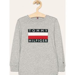 Tommy Hilfiger - Longsleeve dziecięcy 110-176 cm. Szare t-shirty chłopięce TOMMY HILFIGER, z nadrukiem, z bawełny, z długim rękawem. Za 139,90 zł.