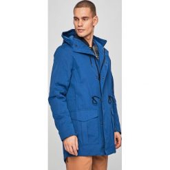 Scotch & Soda - Parka. Niebieskie płaszcze męskie Scotch & Soda, s, bez wzorów, z bawełny, długie, z kapturem. W wyprzedaży za 499,90 zł.