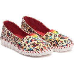 Tomsy damskie: Espadryle w kolorze beżowym ze wzorem
