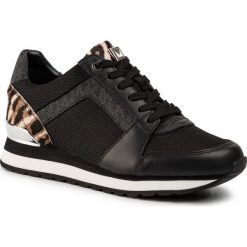 Sneakersy MICHAEL MICHAEL KORS - Billie Trainer 43F9BIFS5D Blk/Gun. Czarne półbuty damskie MICHAEL Michael Kors, na co dzień, bez wzorów, ze skóry ekologicznej, bez obcasa, na płaskiej podeszwie, bez zapięcia. Za 749,00 zł.