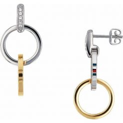 Tommy Hilfiger Dwubarwna damska Kolczyki TH2780083. Kolczyki damskie TOMMY HILFIGER. W wyprzedaży za 294,00 zł.