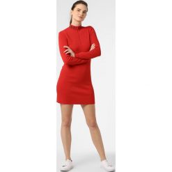 Calvin Klein Jeans - Sukienka damska, czerwony. Czerwone sukienki damskie Calvin Klein Jeans, s, z napisami, z jeansu, bez kołnierzyka, bez rękawów, dopasowane. Za 499,95 zł.