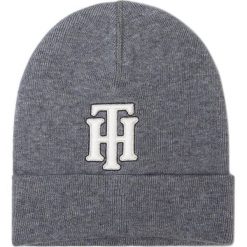 Czapka TOMMY HILFIGER - Beanie AW0AW07177 0I6. Szare czapki damskie TOMMY HILFIGER, na zimę, bez wzorów, z wełny. W wyprzedaży za 109,00 zł.