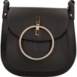 Torebki klasyczne damskie: Skórzana torebka „Hoche” w kolorze czarnym – 25,5 x 24 x 7,5 cm
