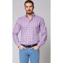 Koszula w Kratę Raphael. Koszule męskie LANCERTO, m, w kratkę, z bawełny, eleganckie, bez kołnierzyka, bez rękawów. W wyprzedaży za 199,90 zł.