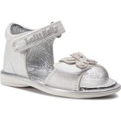 Sandały LELLI KELLY - Nausica LK9354 Bianco Glitter GA01. Szare sandały dziewczęce Lelli Kelly, ze skóry ekologicznej, bez zapięcia. W wyprzedaży za 179,00 zł.