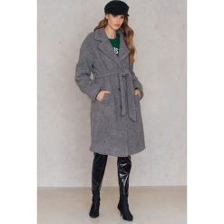 Płaszcze damskie: NA-KD Trend Płaszcz Teddy – Grey