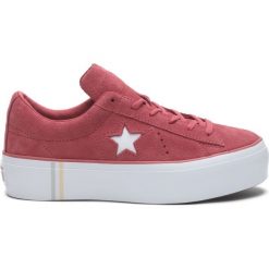 Converse One Star Seasonal Tenisówki Czerwony Różowy. Różowe trampki i tenisówki damskie Converse, bez wzorów, ze skóry, bez zapięcia. Za 300,95 zł.