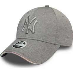 New Era - Czapka. Szare czapki damskie New Era, z aplikacjami, z poliesteru. Za 159,90 zł.