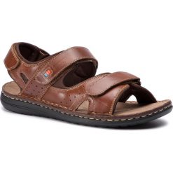 Sandały LASOCKI FOR MEN - MI07-A700-A554-07 Brown1. Pomarańczowe klapki męskie Lasocki For Men, bez wzorów, ze skóry. Za 119,99 zł.