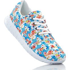 Buty sportowe damskie: Buty sportowe w kwiaty bonprix biały z nadrukiem