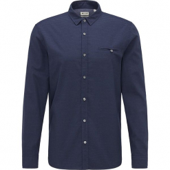 Koszula - Slim fit - w kolorze granatowym. Niebieskie koszule męskie na spinki Mustang, m, w paski, z bawełny, z klasycznym kołnierzykiem. W wyprzedaży za 99,95 zł.