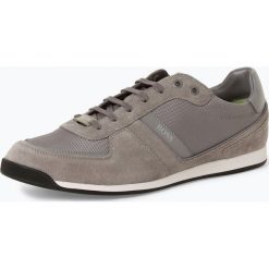 BOSS Athleisure - Tenisówki męskie z dodatkiem skóry – Maze_Lowp_mx, szary. Szare trampki męskie BOSS Athleisure, bez wzorów, ze skóry, bez zapięcia. Za 649,95 zł.