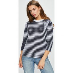 Tommy Jeans - Bluzka. Szare bluzki asymetryczne Tommy Jeans, l, z bawełny, casualowe, z okrągłym kołnierzem. W wyprzedaży za 159,90 zł.