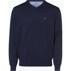 Fynch Hatton - Sweter męski, niebieski. Niebieskie swetry klasyczne męskie Fynch-Hatton, m, z bawełny, z klasycznym kołnierzykiem. Za 249,95 zł.