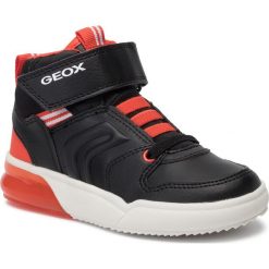 Sneakersy GEOX - J Grayjay B. C J949YC 0BU11 C9279 S Black/Dk Orange. Czarne trampki chłopięce Geox, bez wzorów, ze skóry ekologicznej, bez zapięcia. W wyprzedaży za 199,00 zł.