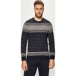 Blend - Sweter. Niebieskie swetry męskie Blend, s, bez wzorów, z wełny, z okrągłym kołnierzem, bez kaptura. W wyprzedaży za 169,90 zł.