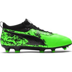 Buty piłkarskie Puma One 19.3 Fg Ag M 105486 04. Zielone buty sportowe męskie Puma, ze skóry, bez zapięcia, do piłki nożnej. W wyprzedaży za 309,00 zł.